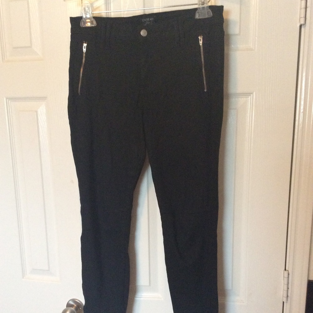 Black bebe straight jeans